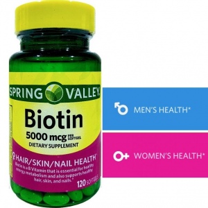 BIOTINA  5000 mcg de 240 softgel SPRING VALLEY